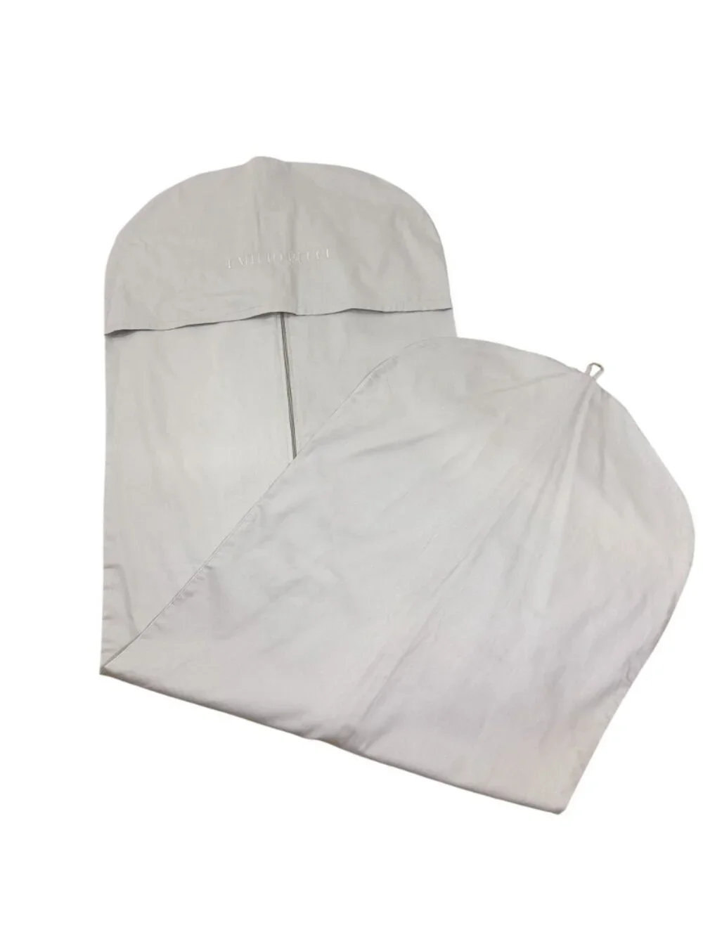 Emilio Pucci Gray Garment Bag Travel Suit Dress‎ Storage Cover Full Zip Large